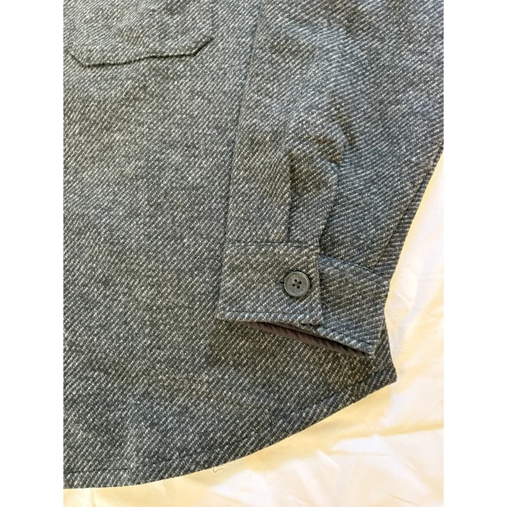 Banana Republic Jacket Mens Large Gray Button Shacket NWT